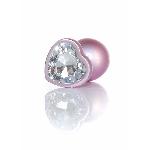 Анальна пробка - Jewellery Pearl Pink Heart Plug Clear L - мініатюра 3