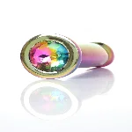 Анальна пробка - Jewellery Multicolour Penis Plug Clear M - мініатюра 1