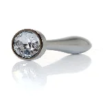 Анальна пробка - Jewellery Silver Plug Clear S - мініатюра 1