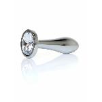 Анальна пробка - Jewellery Silver Plug Clear S - мініатюра 2