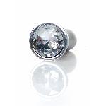 Анальна пробка - Jewellery Silver Plug Clear S - мініатюра 3