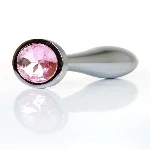 Анальна пробка - Jewellery Silver Plug M Pink - мініатюра 1