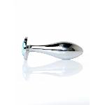 Анальна пробка - Jewellery Silver Plug Light Blue L - мініатюра 3