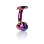 Анальна пробка - Jewellery Multicolour Curved Plug M - мініатюра 1