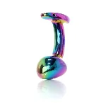 Анальна пробка - Jewellery Multicolour Curved Plug L - мініатюра 1