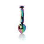 Анальна пробка - Jewellery Multicolour Curved Plug L - мініатюра 2