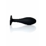 Анальна пробка - Jewellery Silicone Black Plug M Clear - мініатюра 3