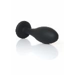 Анальна пробка - Jewellery Silicone Black Plug M Clear - мініатюра 4