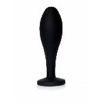 Анальна пробка - Jewellery Silicone Black Plug M Clear - мініатюра 5