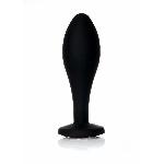 Анальна пробка - Jewellery Silicone Black Plug L Clear - мініатюра 5