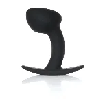 Анальна пробка - Silicone Black Curved Plug M - мініатюра 1