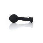 Анальна пробка - Silicone Black Curved Plug M - мініатюра 4