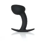 Анальна пробка - Silicone Black Curved Plug L - мініатюра 1
