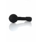 Анальна пробка - Silicone Black Curved Plug L - мініатюра 4