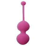Вагінальні кульки - Silicone Kegel Balls Dark Pink, 32 мм, 200 г - мініатюра 1