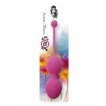 Вагінальні кульки - Silicone Kegel Balls Dark Pink, 32 мм, 200 г - мініатюра 2