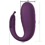 Вібростимулятор - Pretty Love Klay Dark Purple - мініатюра 5