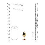Анальна пробка - Ouch! Metal Butt Plug Small Gold/Ruby Red - мініатюра 6