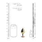 Анальна пробка - Ouch! Metal Butt Plug Medium Gold/Ruby Red - мініатюра 6