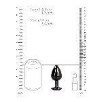 Анальна пробка - Ouch! Metal Butt Plug Large Gunmetal/Amethyst Purple - мініатюра 6
