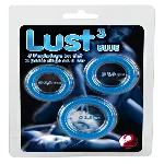 Набір ерекційних кілець - Lust 3 Blue - мініатюра 1
