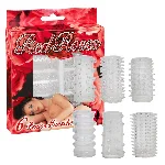 Набір насадок - Red Roses Penis Sleeves, 6 шт. - мініатюра 1