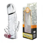 Насадка на член - Penis Sleeve With Vibration, 13 см - мініатюра 1