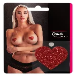 Прикраса для сосків - Cottelli Collection Nipple Sticker Heart - мініатюра 1
