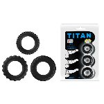 Ерекційні кільця - Titan Cock Ring Set Blue - мініатюра 1
