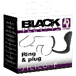 Ерекційне кільце з анальною пробкою - Black Velvets Ring & Plug - мініатюра 1