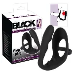 Анальна пробка з ерекційним кільцем - Black Velvets Ring & Plug - мініатюра 1