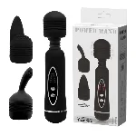 Вібратор зі змінними насадками - Power Wand Massage Kit Black - мініатюра 1