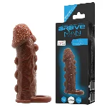 Насадка на член - Brave Man Penis Sleeve Brown - мініатюра 1