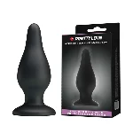 Анальна пробка - Pretty Love Sturdy Silicone Anal Plug Black - мініатюра 1