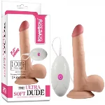 Реалістичний вібратор - The Ultra Soft Dude Vibrating 7.5" - мініатюра 1