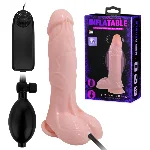 Реалістичний вібратор - Inflatable Vibrating Dildo Flesh - мініатюра 1