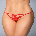 Жіночі стрінги - G-String 2473, red S-L - мініатюра 1
