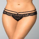 Жіночі трусики - Tongs 2475, black M/L - мініатюра 1