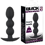 Анальна пробка - Black Velvets Heavy Beads, 145 г - мініатюра 1