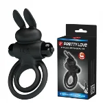 Ерекційне кільце - Pretty Love Vibrant Penis Ring III Black - мініатюра 1