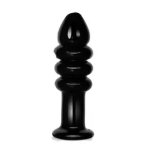 Анальна пробка - Glass Romance 5.5" Black - мініатюра 1