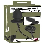 Анальна пробка - Inflatable + Vibrating Butt Plug - мініатюра 1