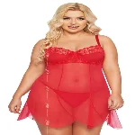 Пеньюар - Carla, red 2XL - мініатюра 1