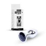 Анальна пробка - Jewellery Silver Plug Black - мініатюра 1