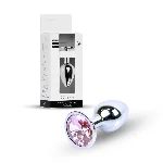 Анальна пробка - Jewellery Silver Plug Light Pink - мініатюра 1