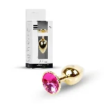 Анальна пробка - Jewellery Gold Plug Pink - мініатюра 1