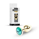 Анальна пробка - Jewellery Gold Plug Green - мініатюра 1