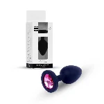Анальна пробка - Jewellery Silicone Black Plug S Pink - мініатюра 1