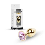 Анальна пробка - Jewellery Gold Plug Light Pink - мініатюра 1