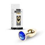 Анальна пробка - Jewellery Gold Plug Dark Blue - мініатюра 1